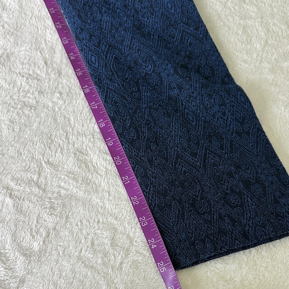 Zara Basic Black and Blue Patterned Trousers - Picture 6 of 6
